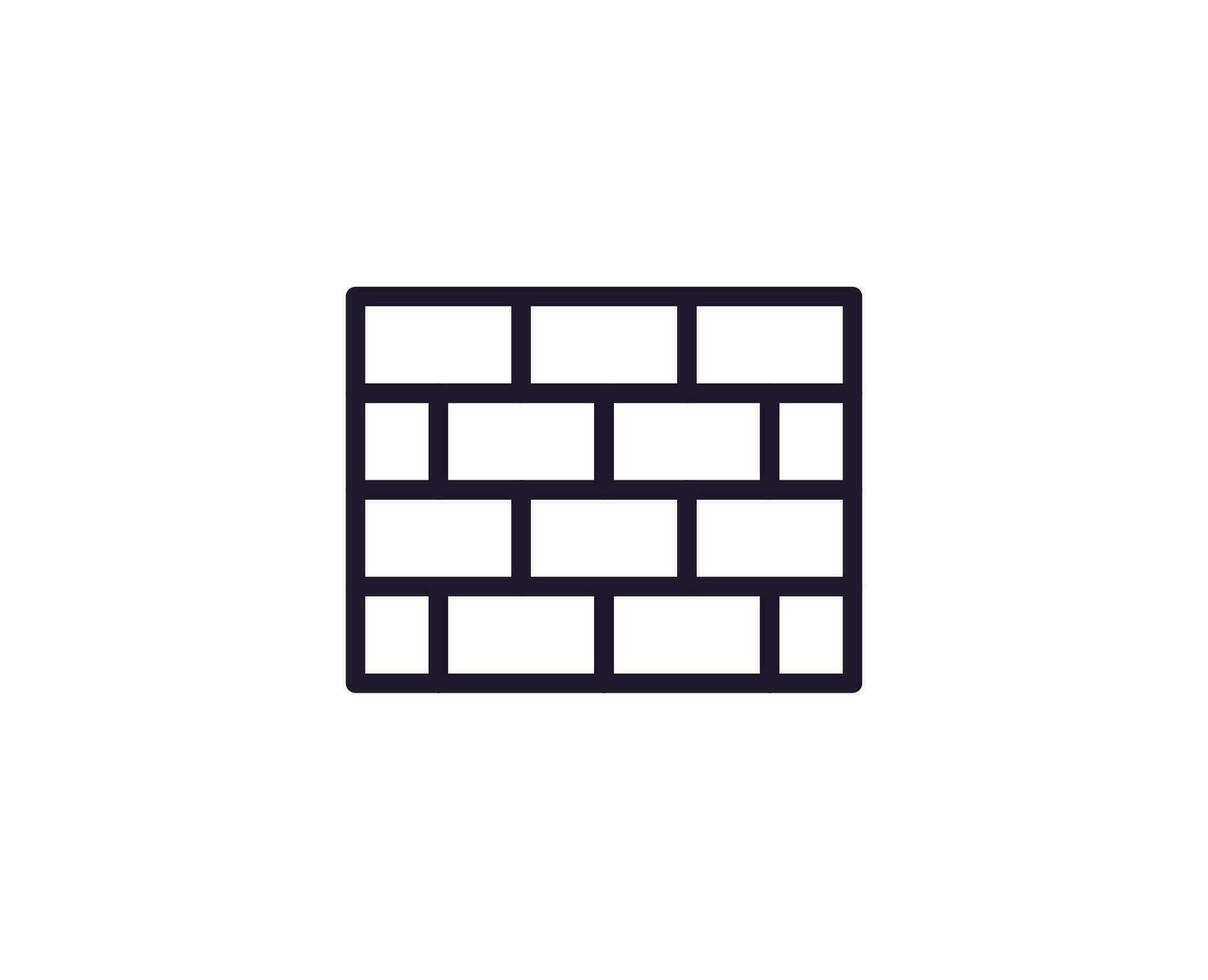 Single line icon of brick on isolated white background. High quality editable stroke for mobile apps, web design, websites, online shops etc. vector
