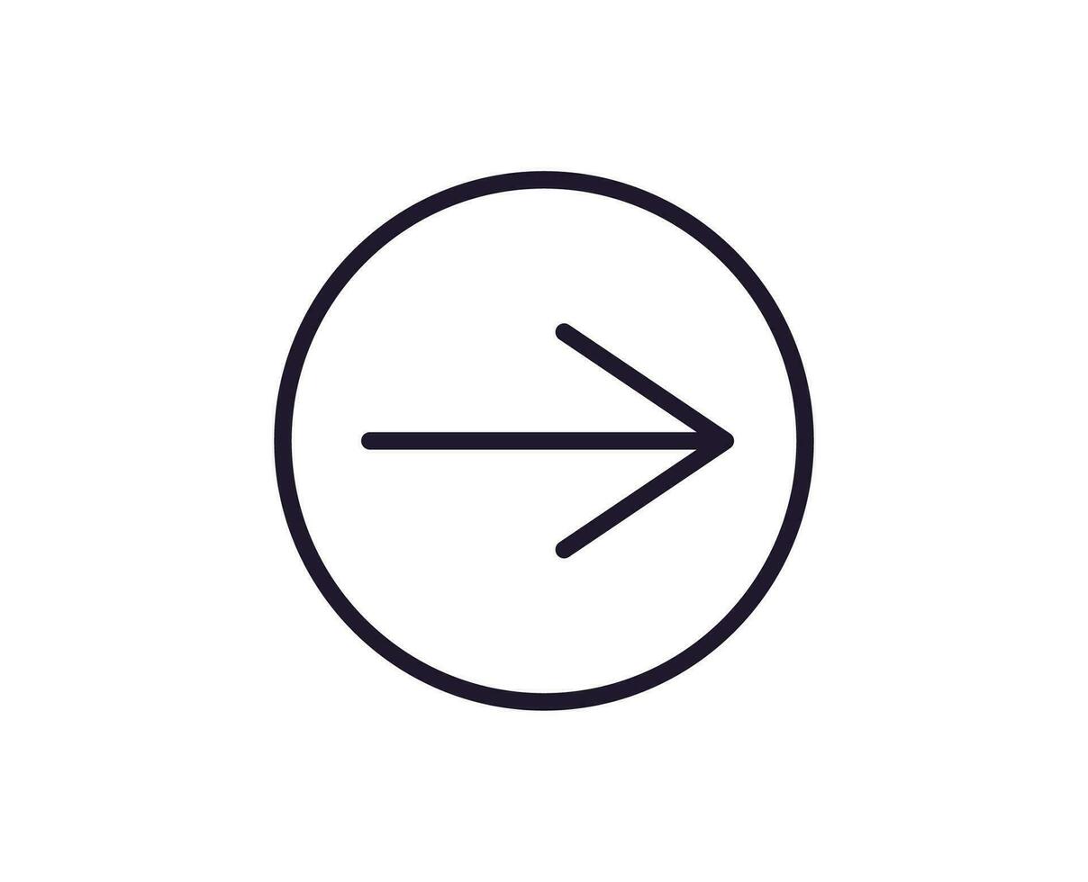 Arrow line icon on white background vector