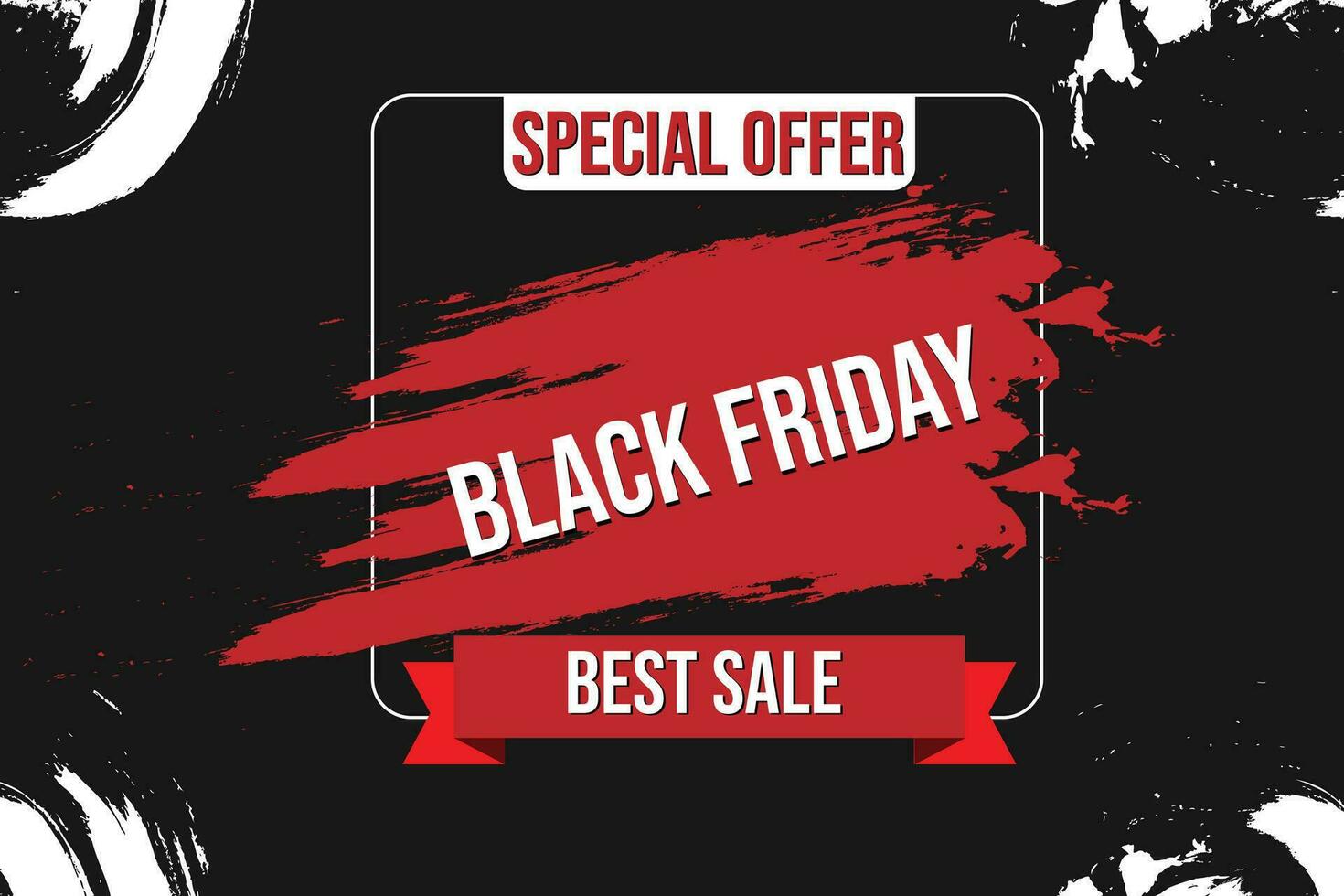 vector black friday modern background sale with abstract brush stroke