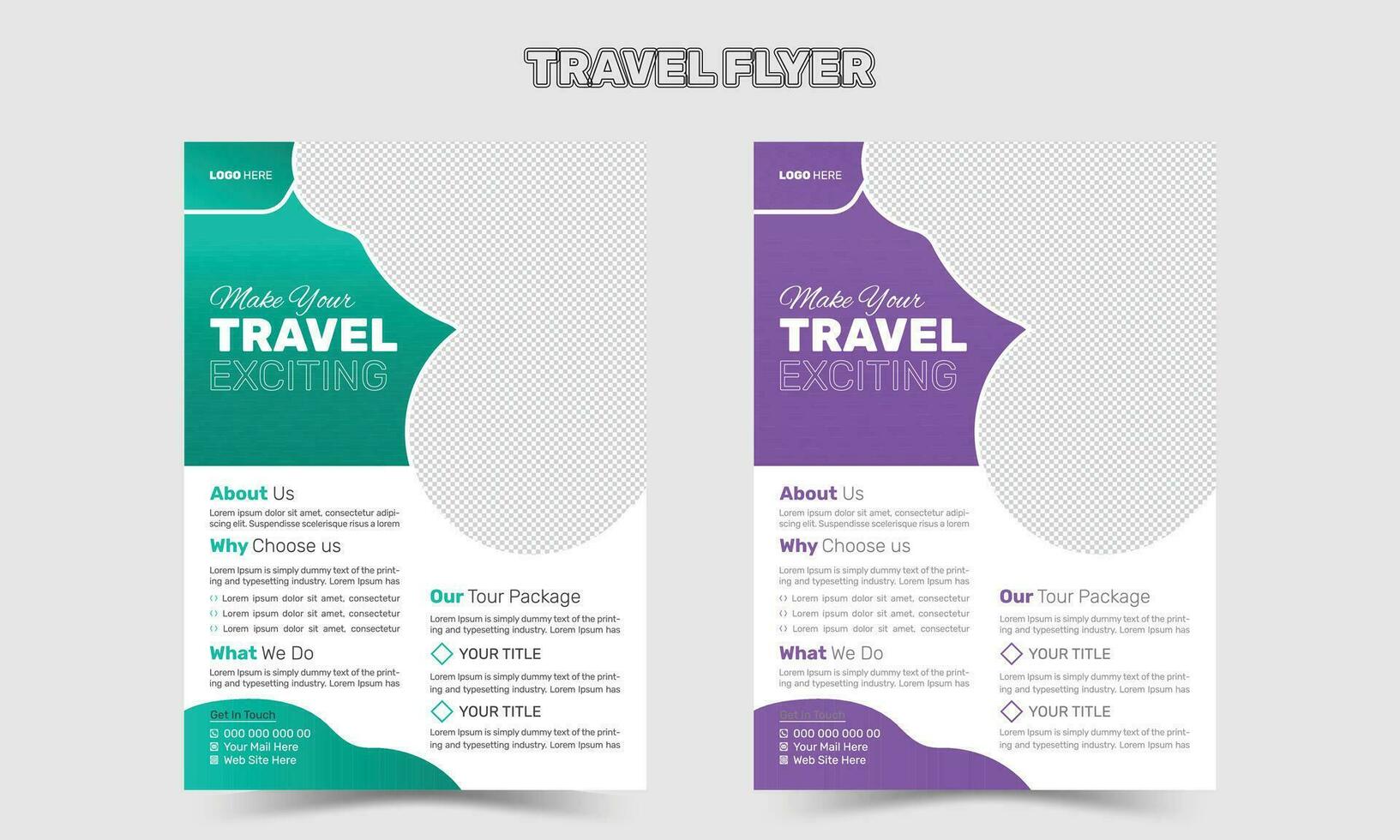 Traveling Flyer Template Pro Vector