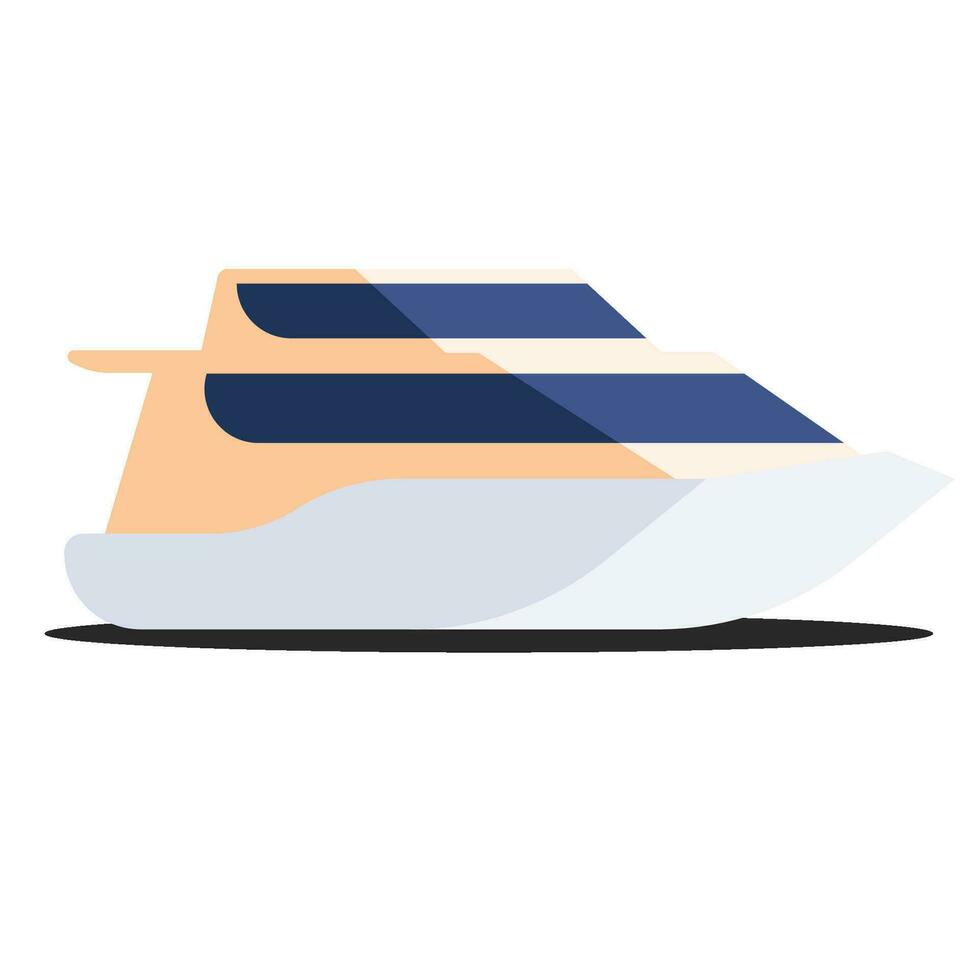 luxury yacht boat vector