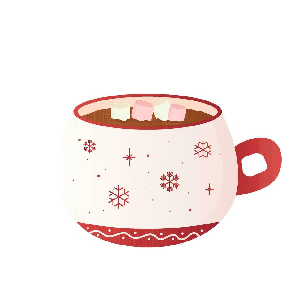 malvavisco cacao, té, invierno jarra calentar bebida vector