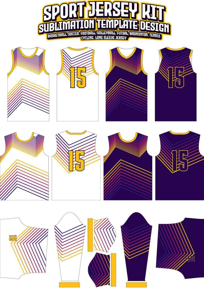 cuadrícula rayas jersey diseño ropa de deporte diseño modelo vector