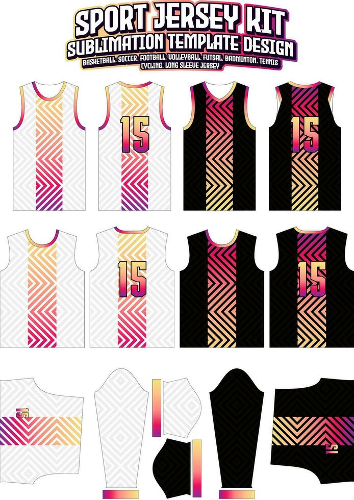 cuadrícula losas degradado jersey diseño ropa de deporte diseño modelo vector