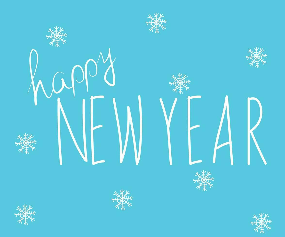 the lettering happy new year vector
