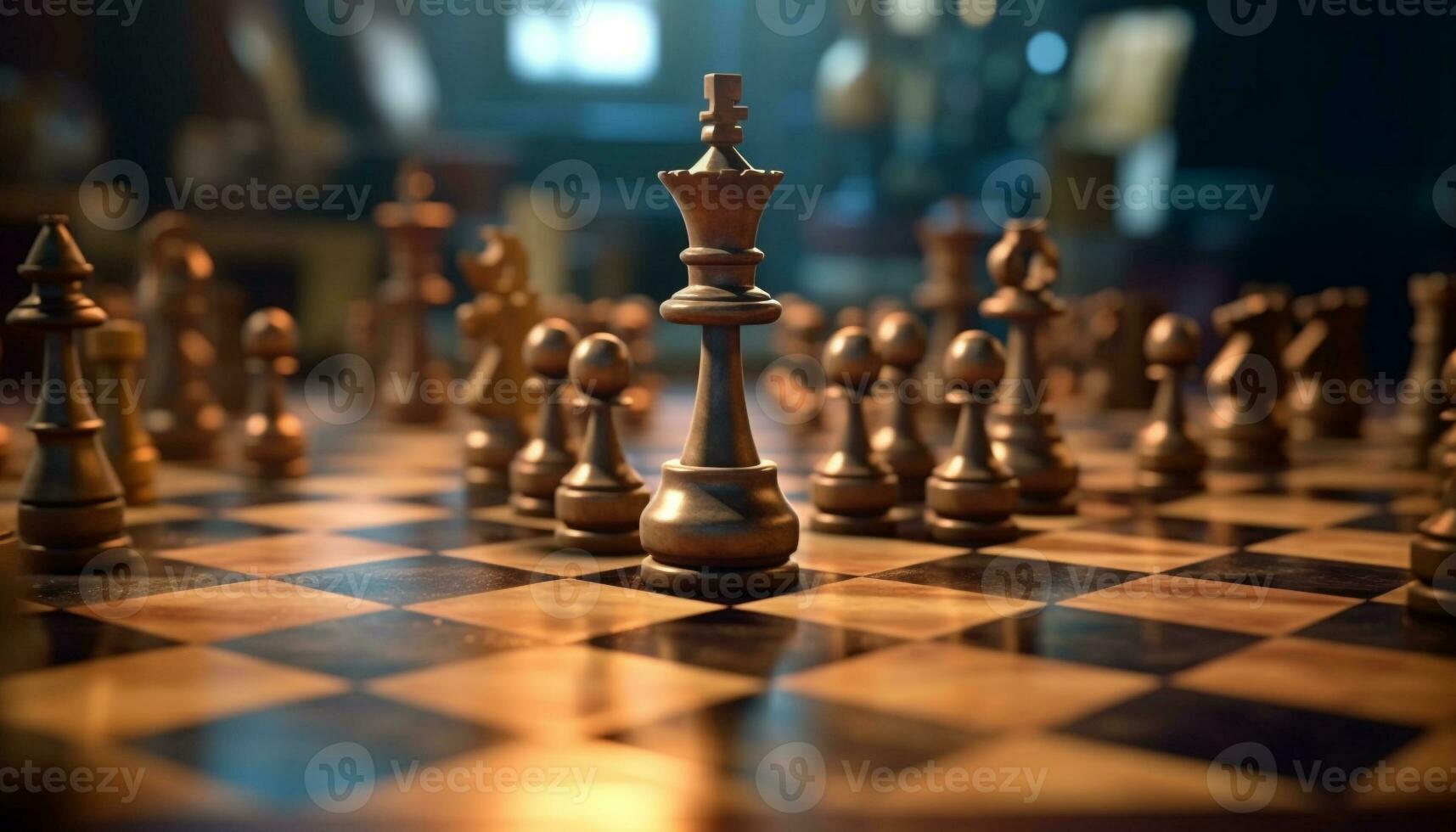 Premium AI Image  A chess game with a king and a cross on it