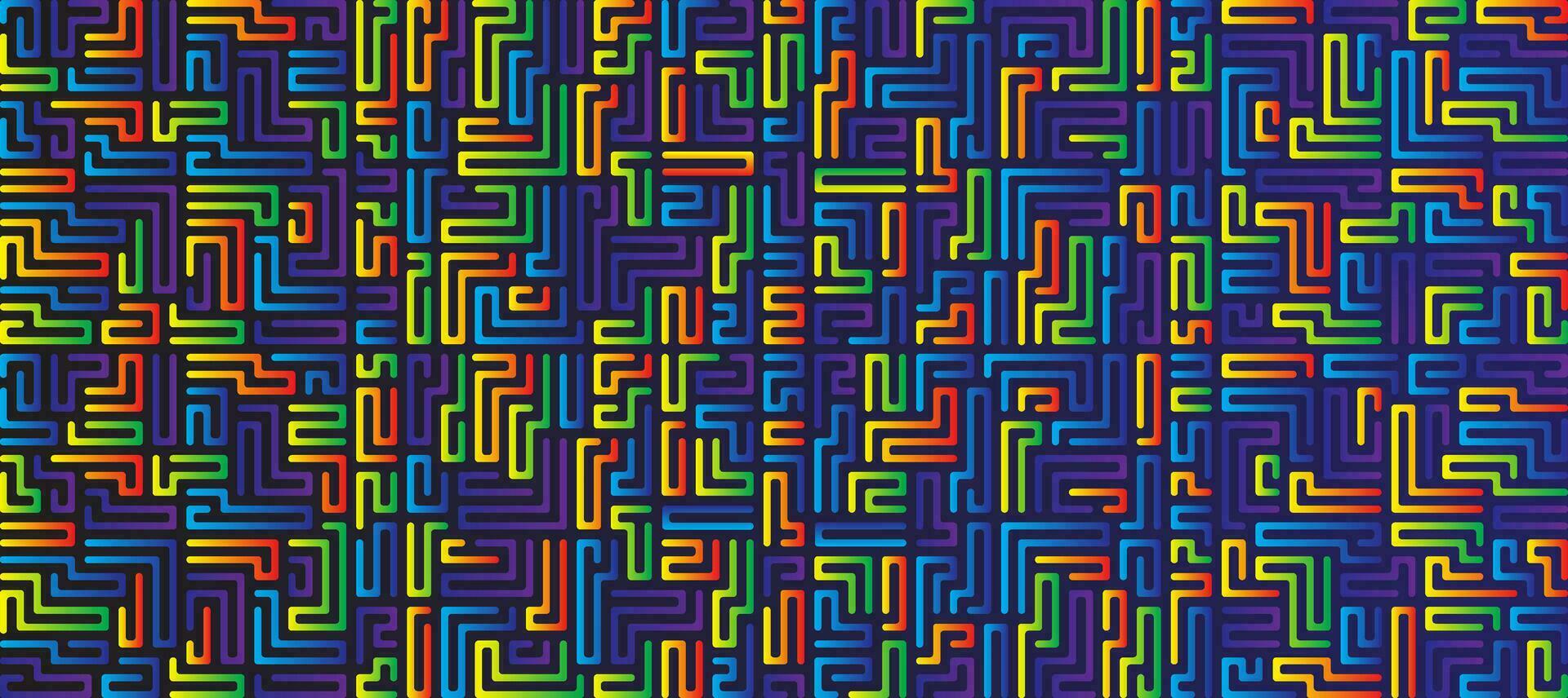 Abstract gradient geometric line background, multicolor rounded rectangle  vector illustration.