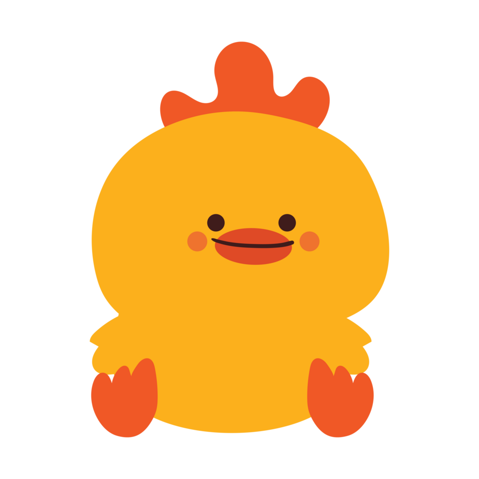 lindo pollito de dibujos animados png