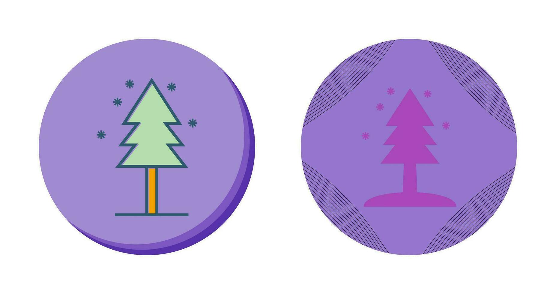 Tree in Snow Vector Icon