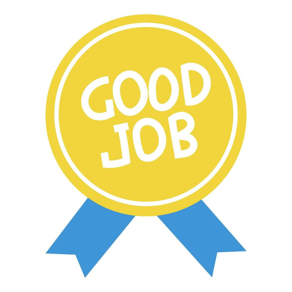 good job medal award vector