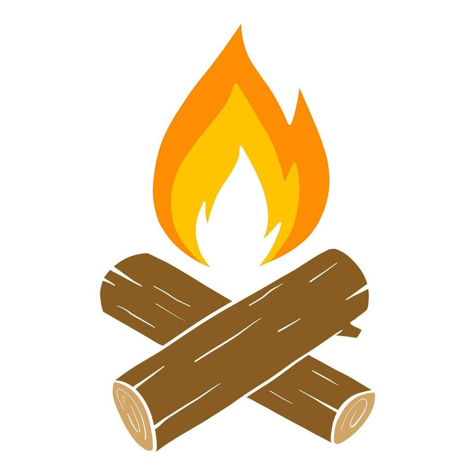 campfire outdoor vector illustration