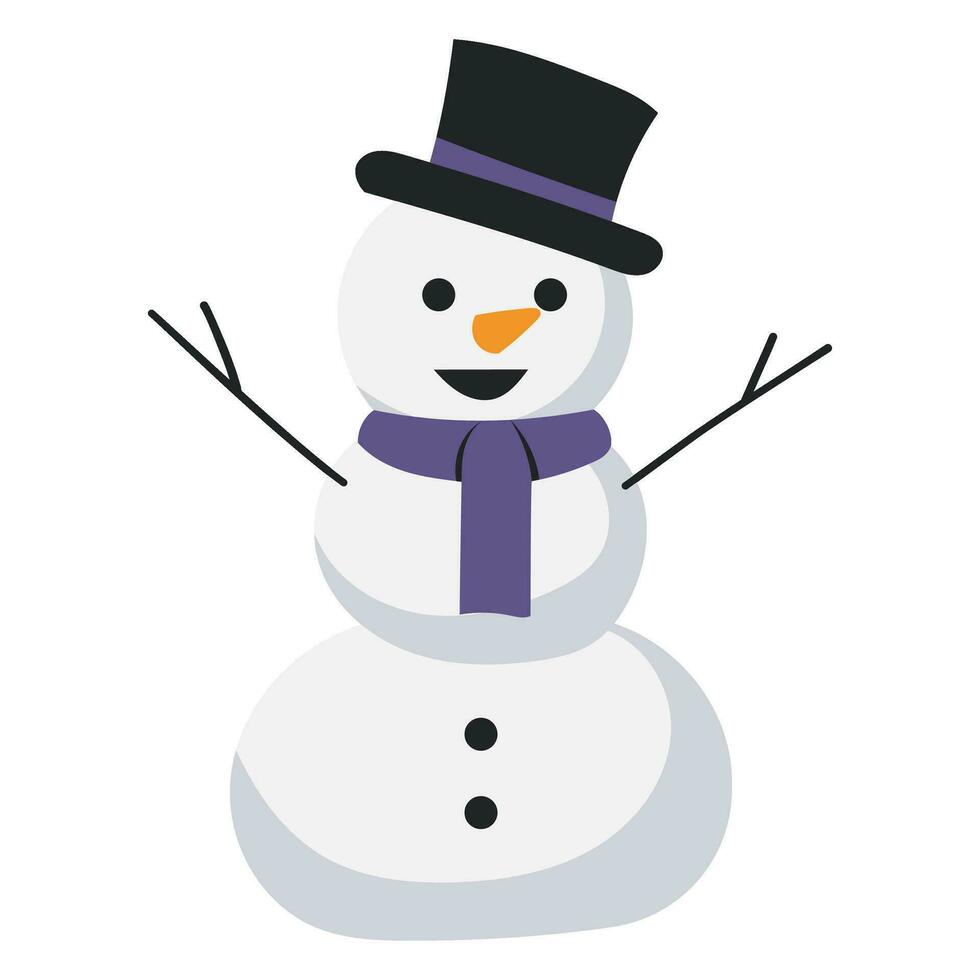 snowman winter illustration vector