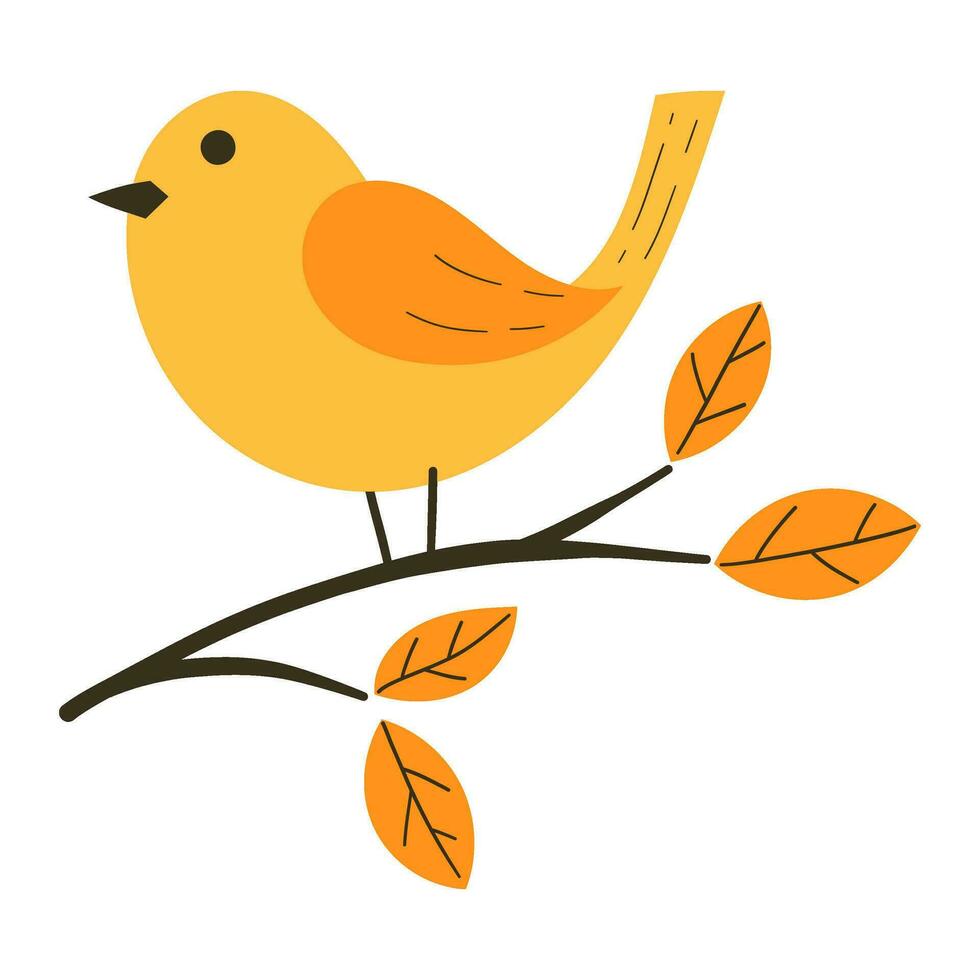 autumn bird vector illustration