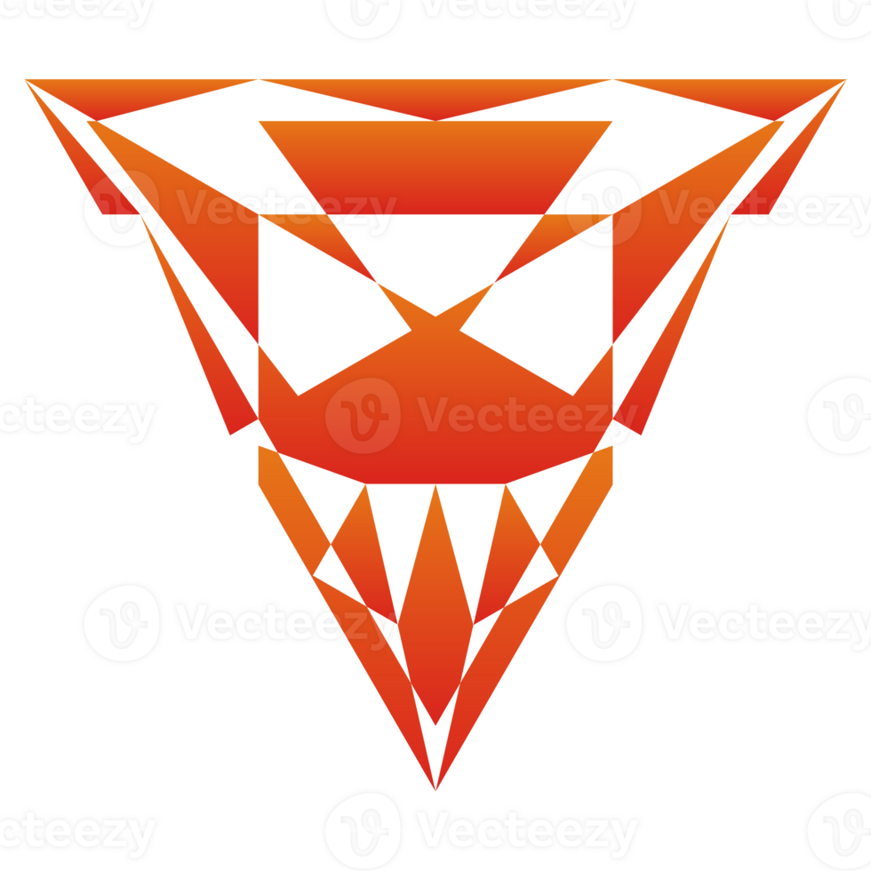 Abstract triangular shape with gradient red color png