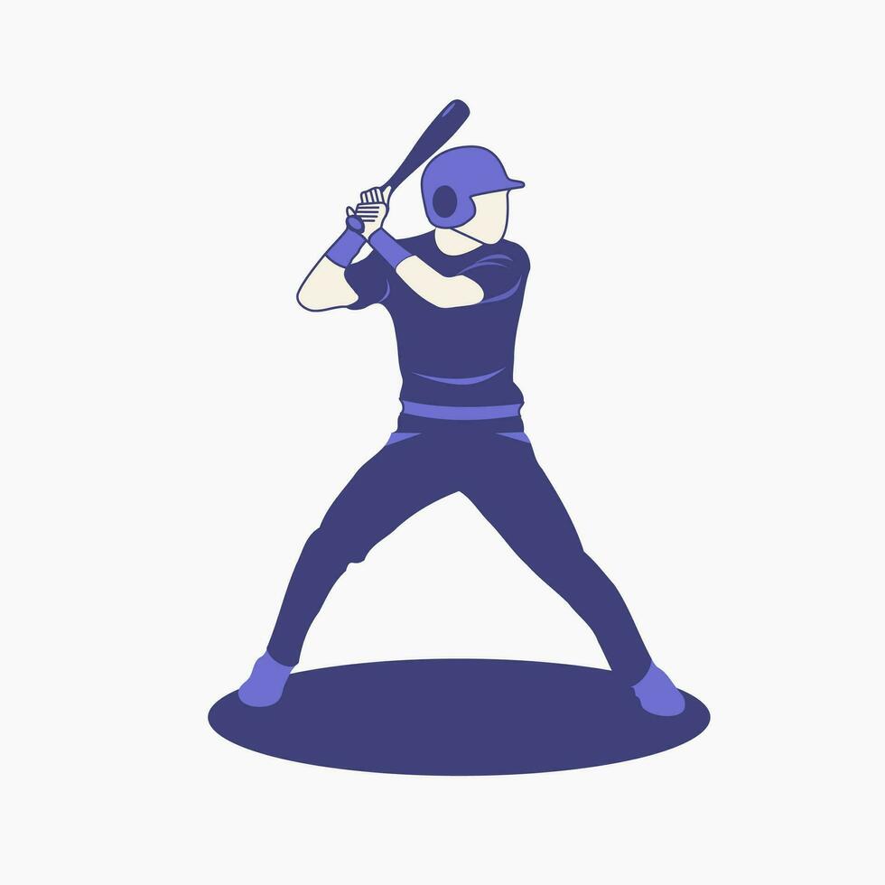 baseball player in uniform holding bat vector illustration