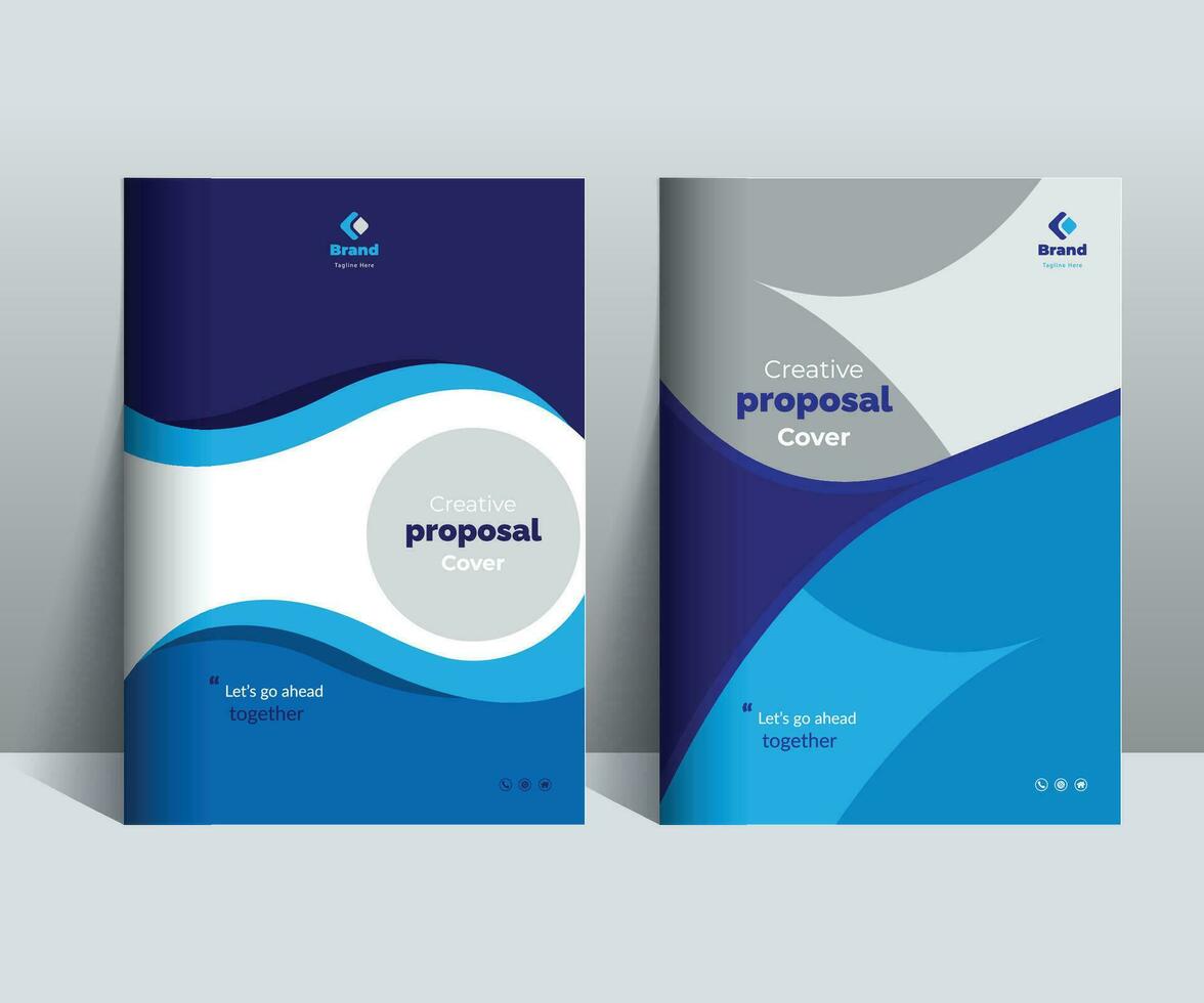 Business Proposal Cover Design Template Adept for Multipurpose Projects vector