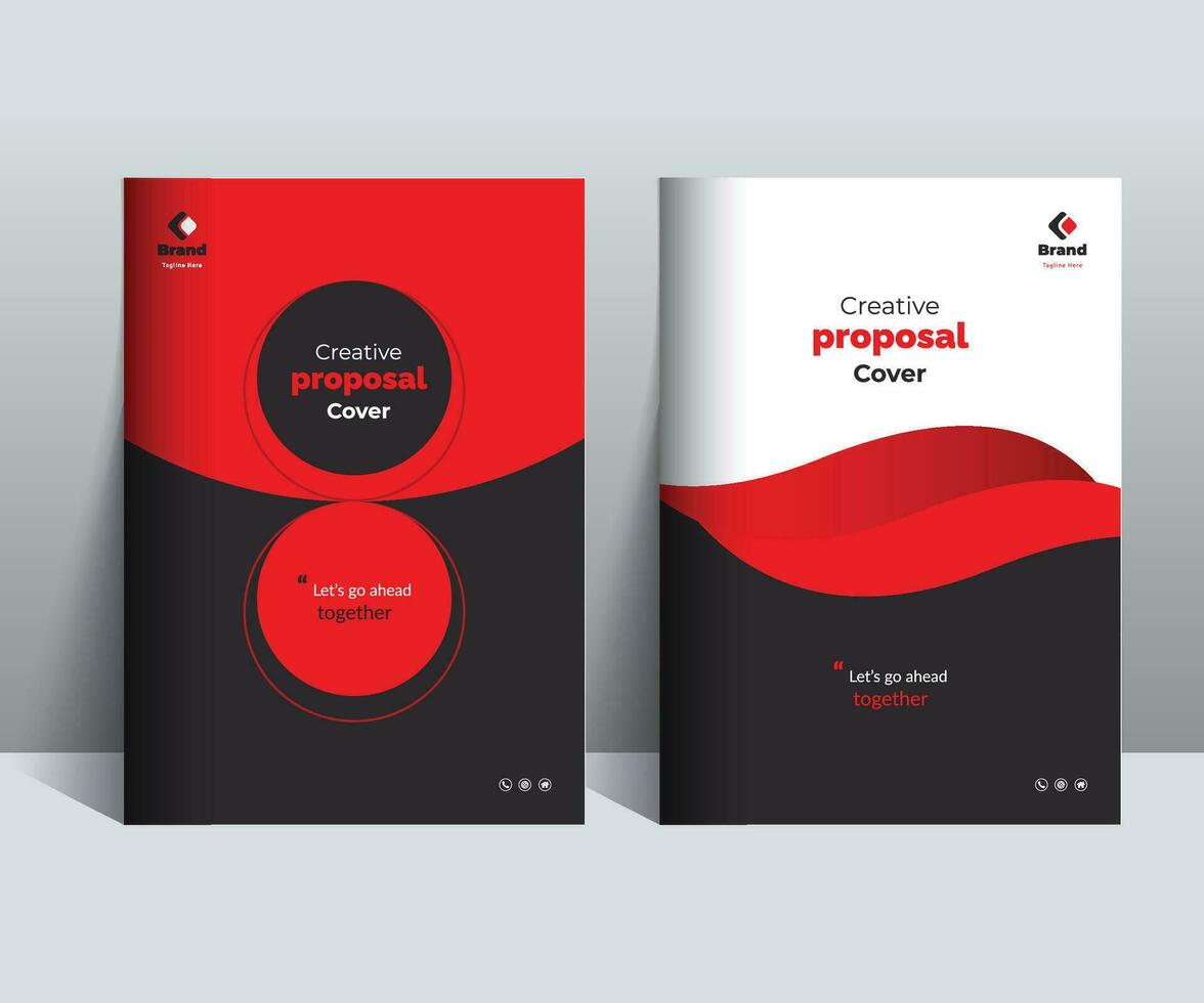 Business Proposal Cover Design Template Adept for Multipurpose Projects vector