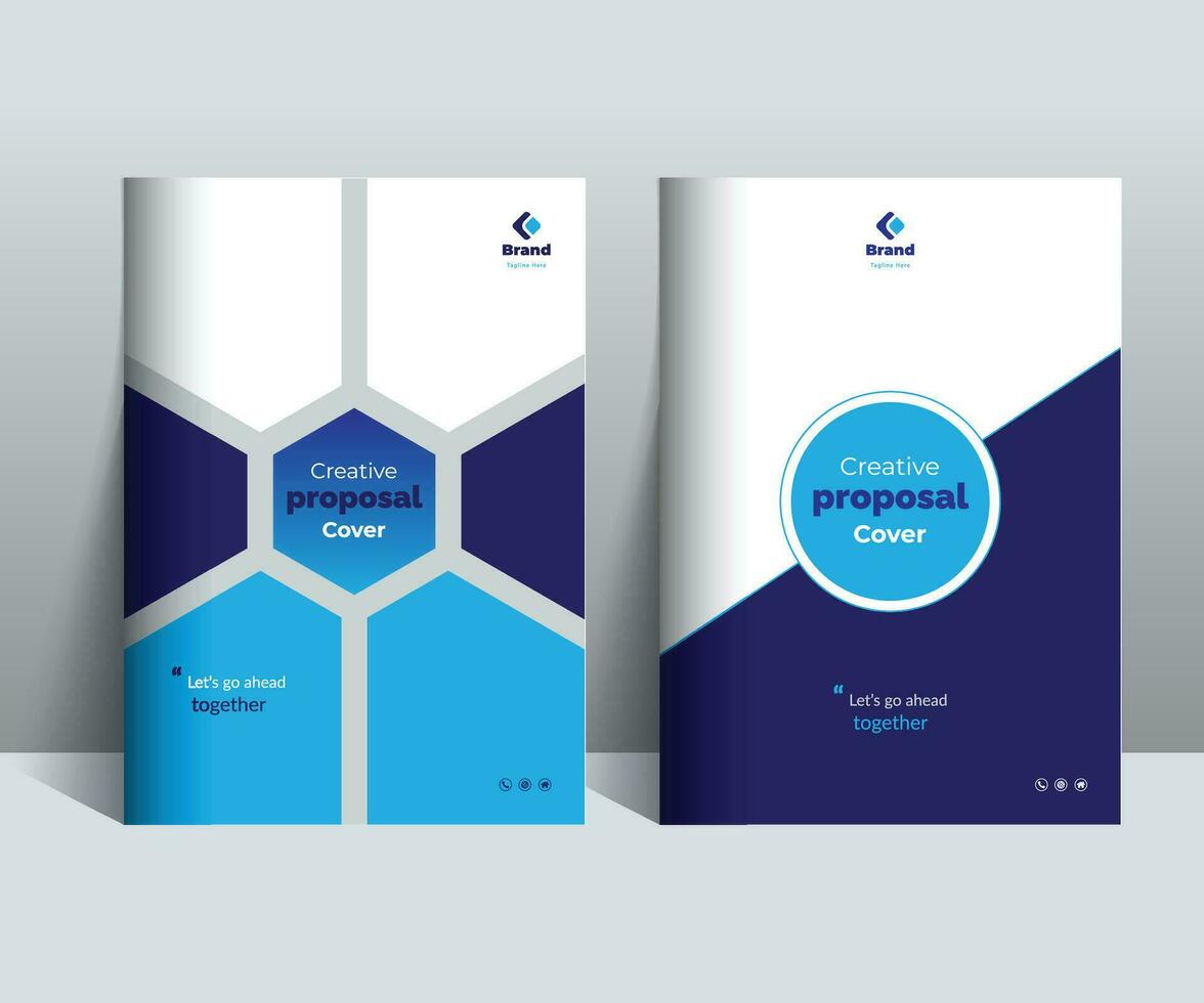 Business Proposal Cover Design Template Adept for Multipurpose Projects vector