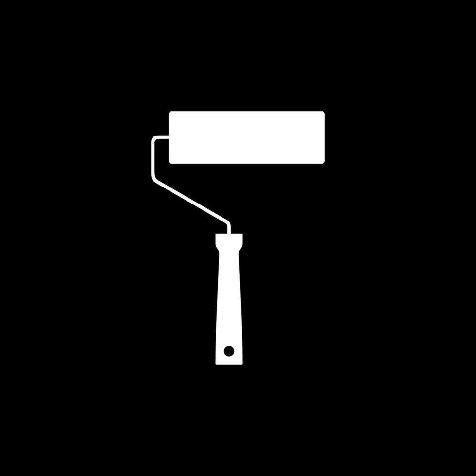 Paint Roller Silhouette, can use for Logo Gram, Pictogram, Apps, Art Illustration, Website or Graphic Design Element. Vector Illustration