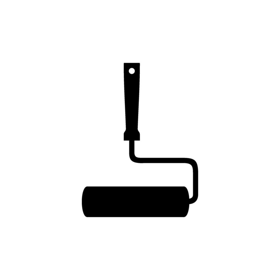 Paint Roller Silhouette, can use for Logo Gram, Pictogram, Apps, Art Illustration, Website or Graphic Design Element. Vector Illustration