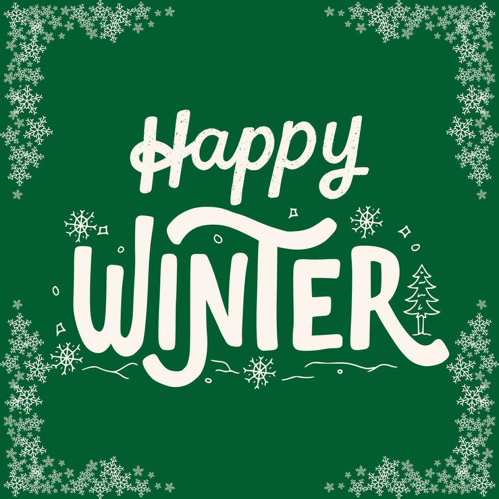 Happy winter illustration vector