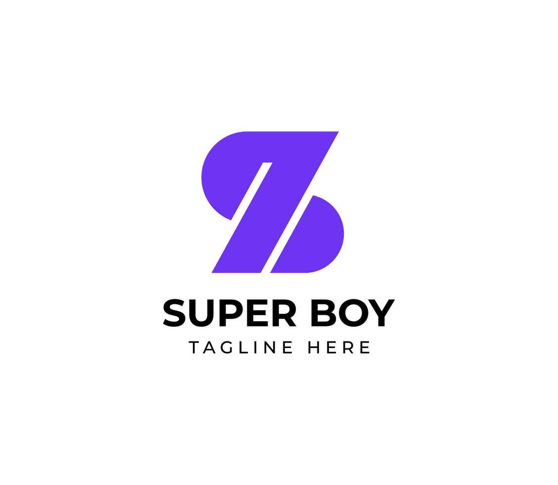 Modern minimalist letter SB or BS logo vector