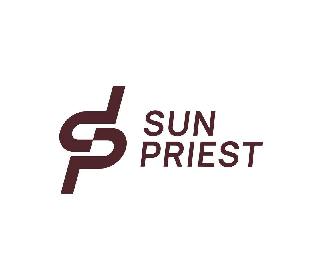 Letter SP or DSP monogram logo template design vector