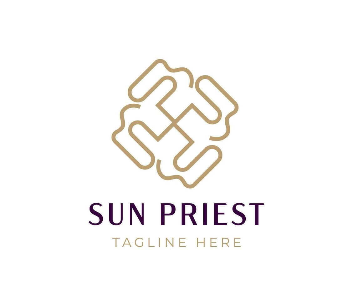 Monoline letter SP elegant  logo for perfume brand vector