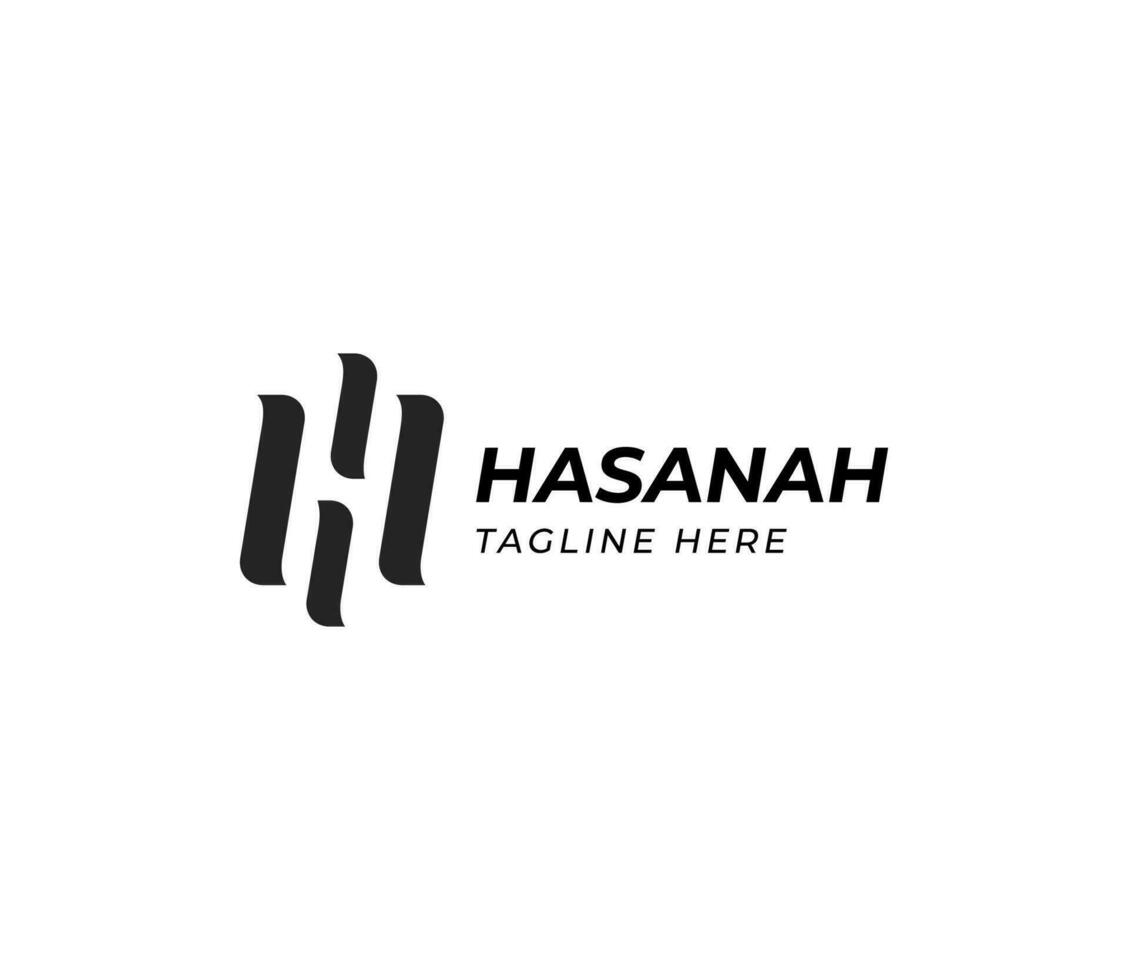 modern minimalist letter h logo design template vector