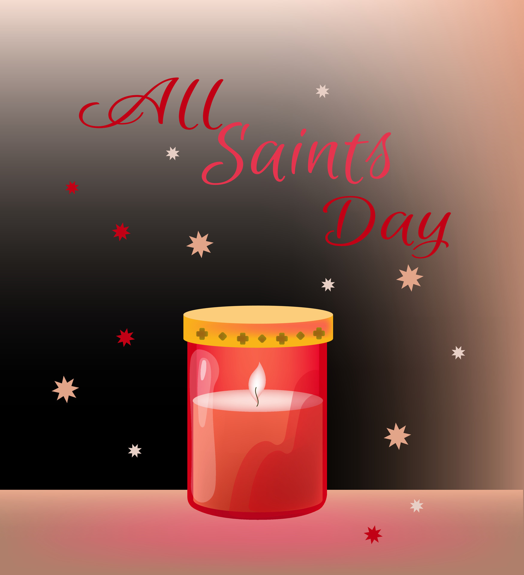All Saints Day greetings banner, all saints day greeting vector 3d