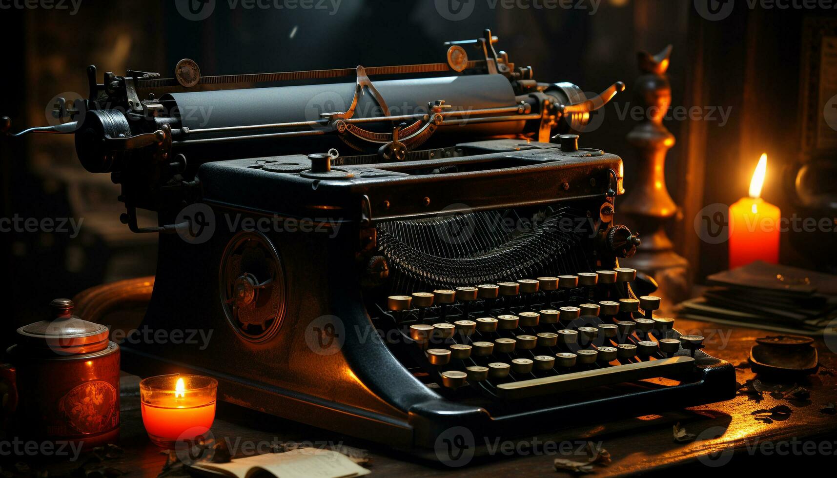 Old typewriter on a wooden table  premium image by rawpixel.com