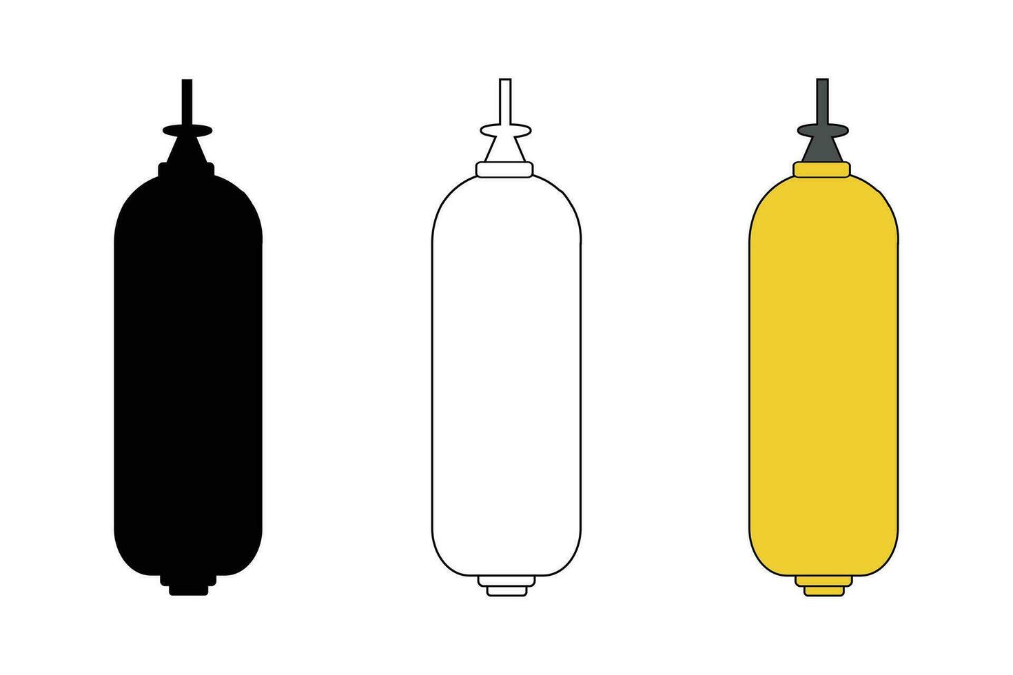 Punching Bag Silhouette Isolated on White Background.  Flat Cartoon Style heavy bag design vector Illustration.