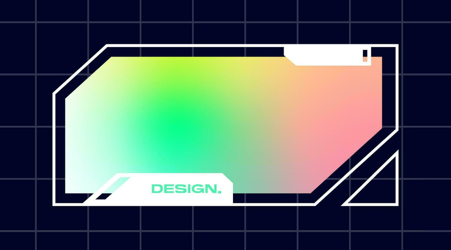 Futuristic pop up interface illustration. Video overlay element. vector