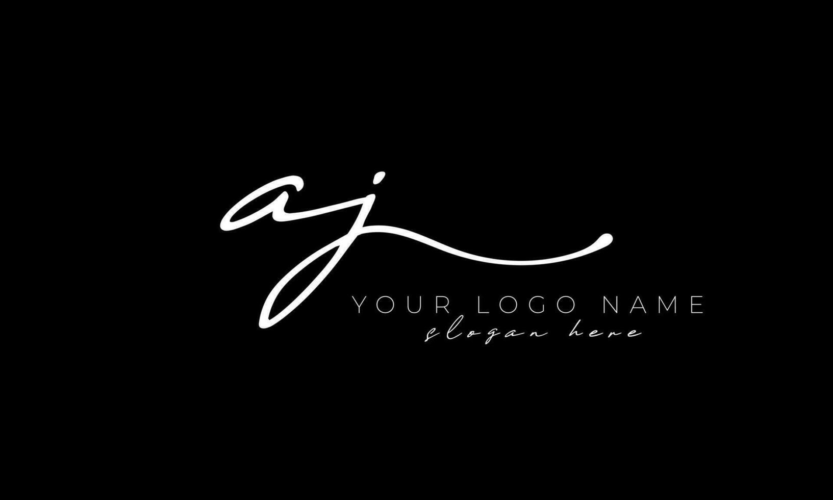 Handwriting letter AG logo design. AG logo design free vector template