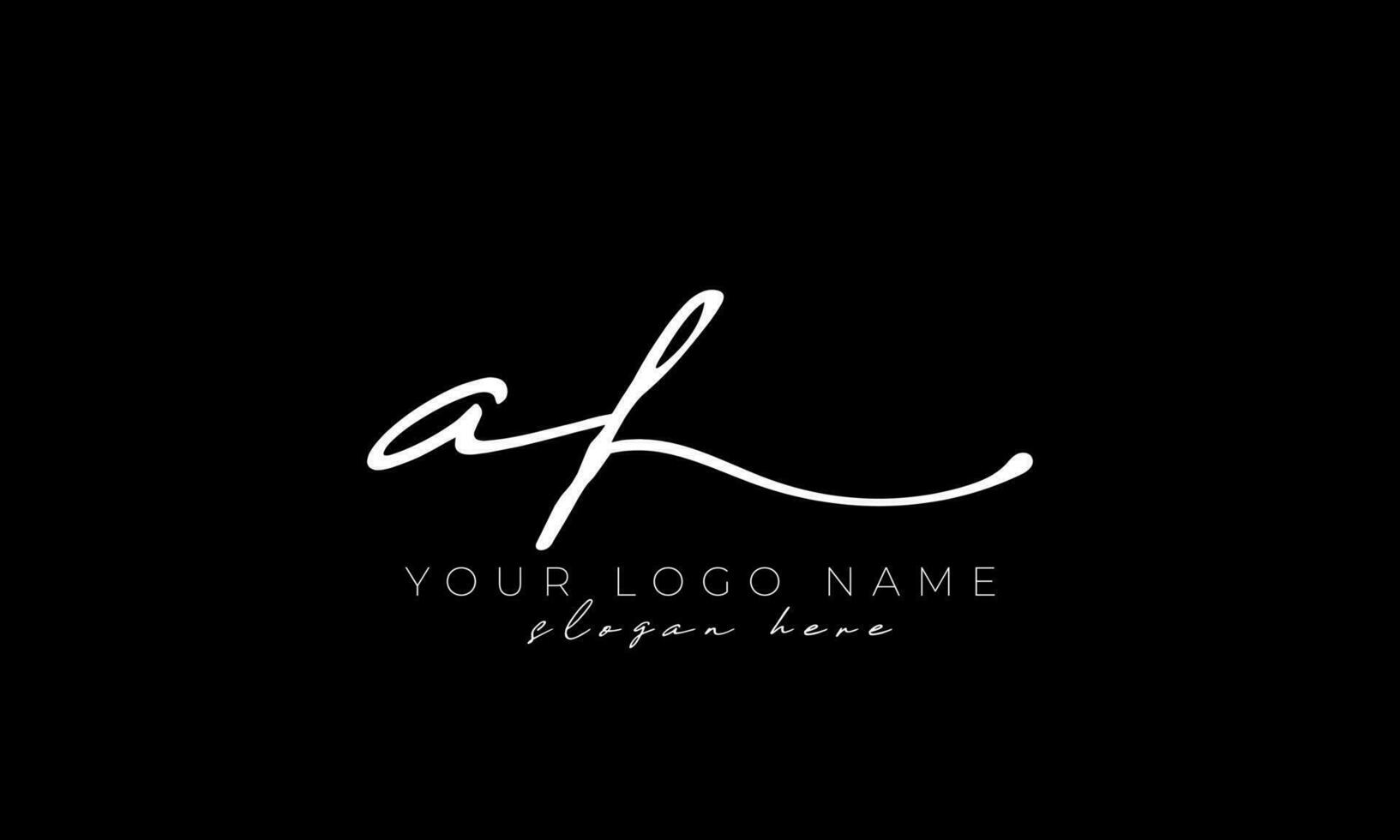 Handwriting letter AL logo design. AL logo design free vector template