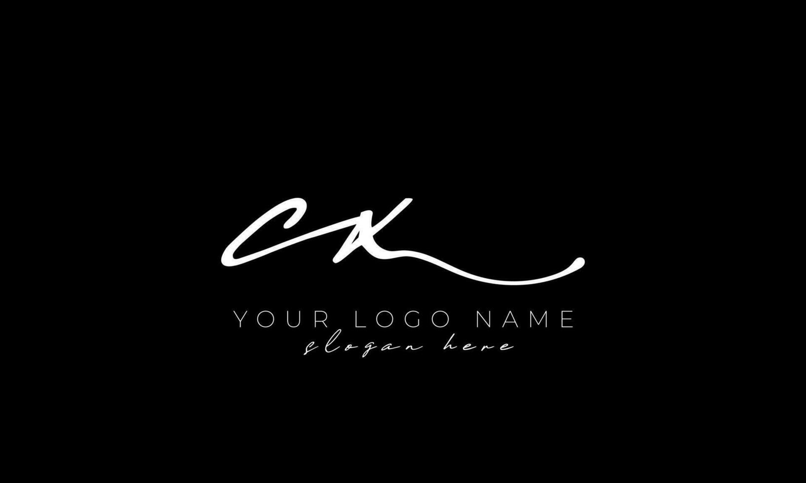 Handwriting letter CX logo design. CX logo design free vector template