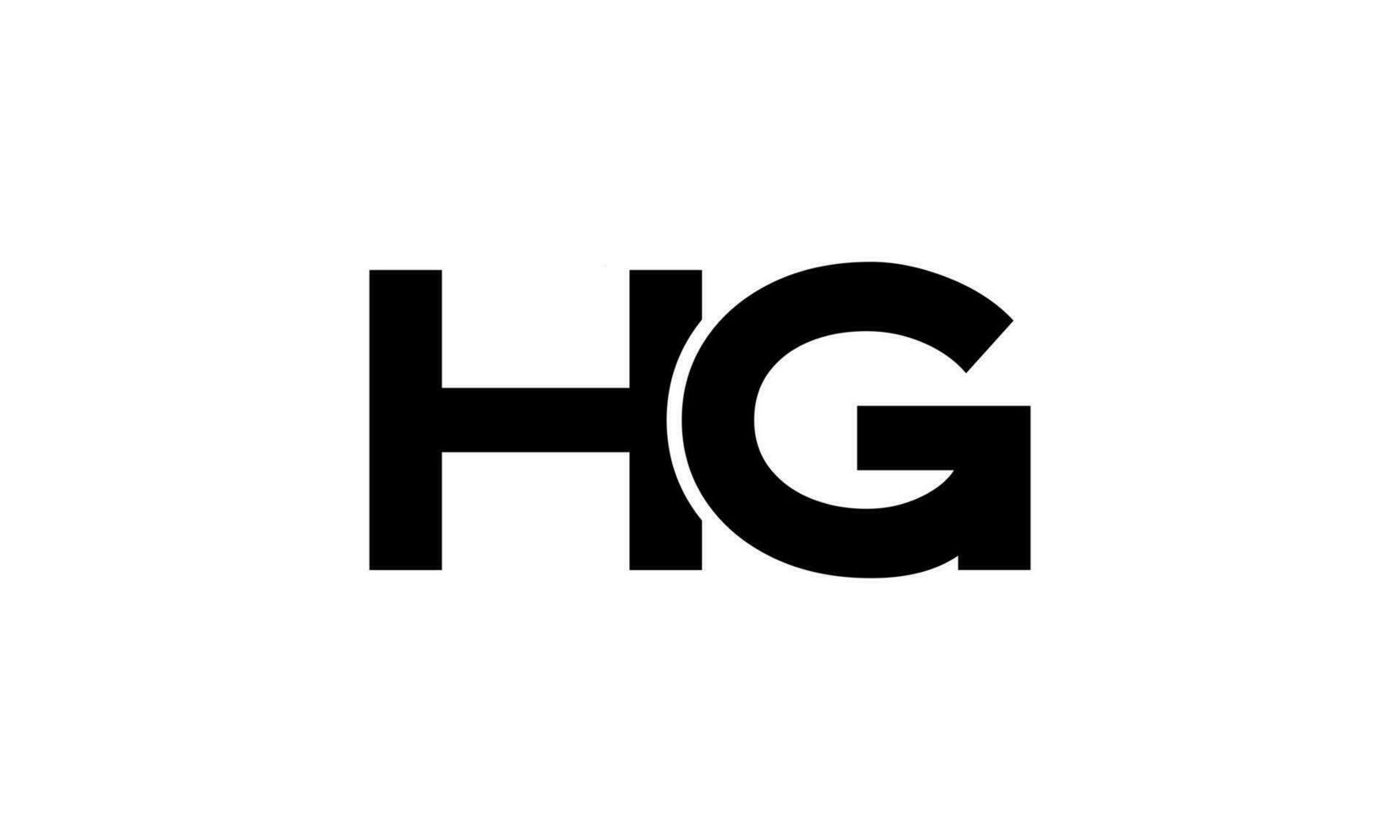 letra hg logo diseño. inicial letra hg logo en pizca antecedentes. gratis vector