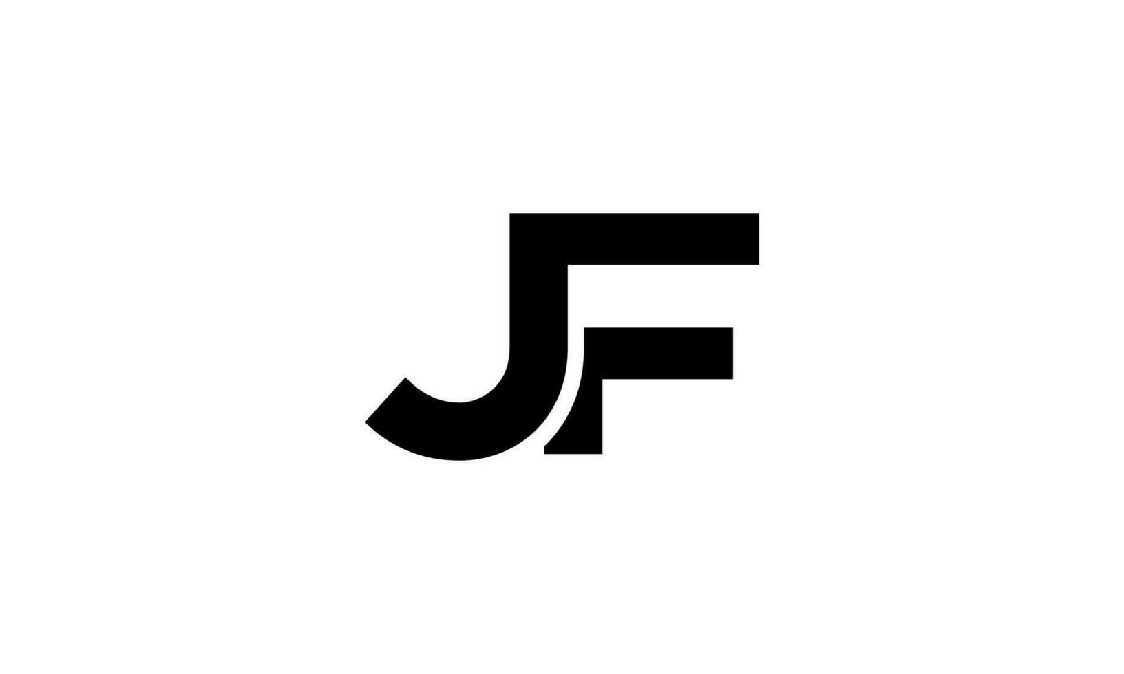 Letter JF logo design. Initial letter JF logo in whit background. free vector