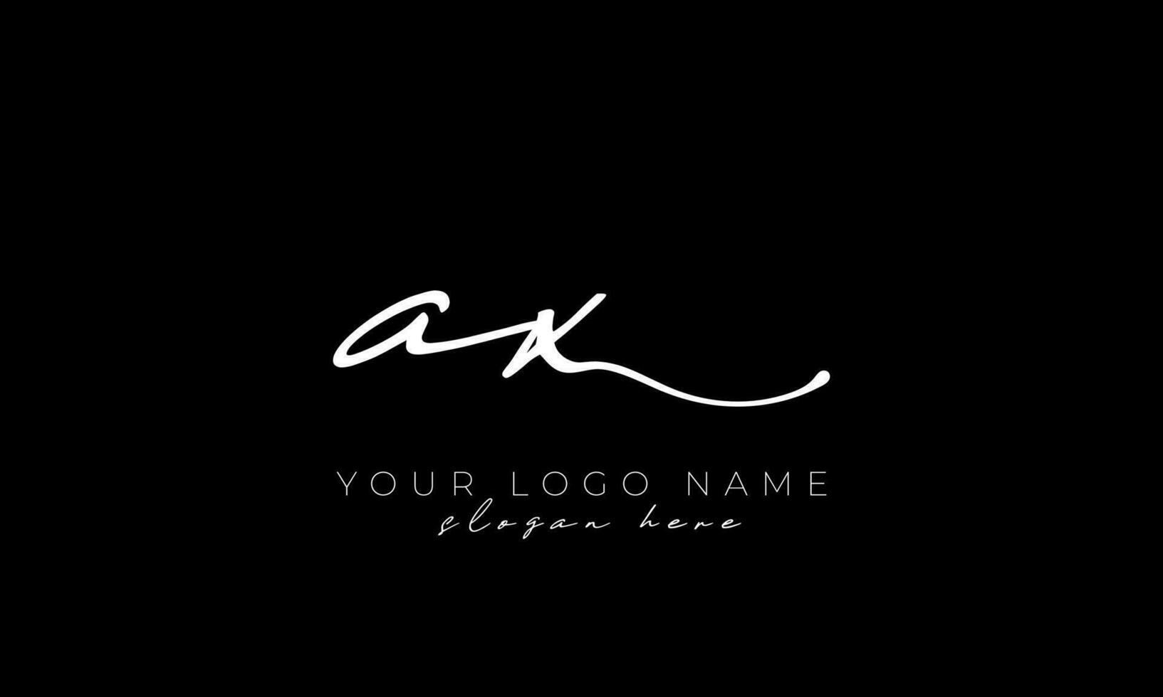 Handwriting letter AX logo design. AX logo design free vector template