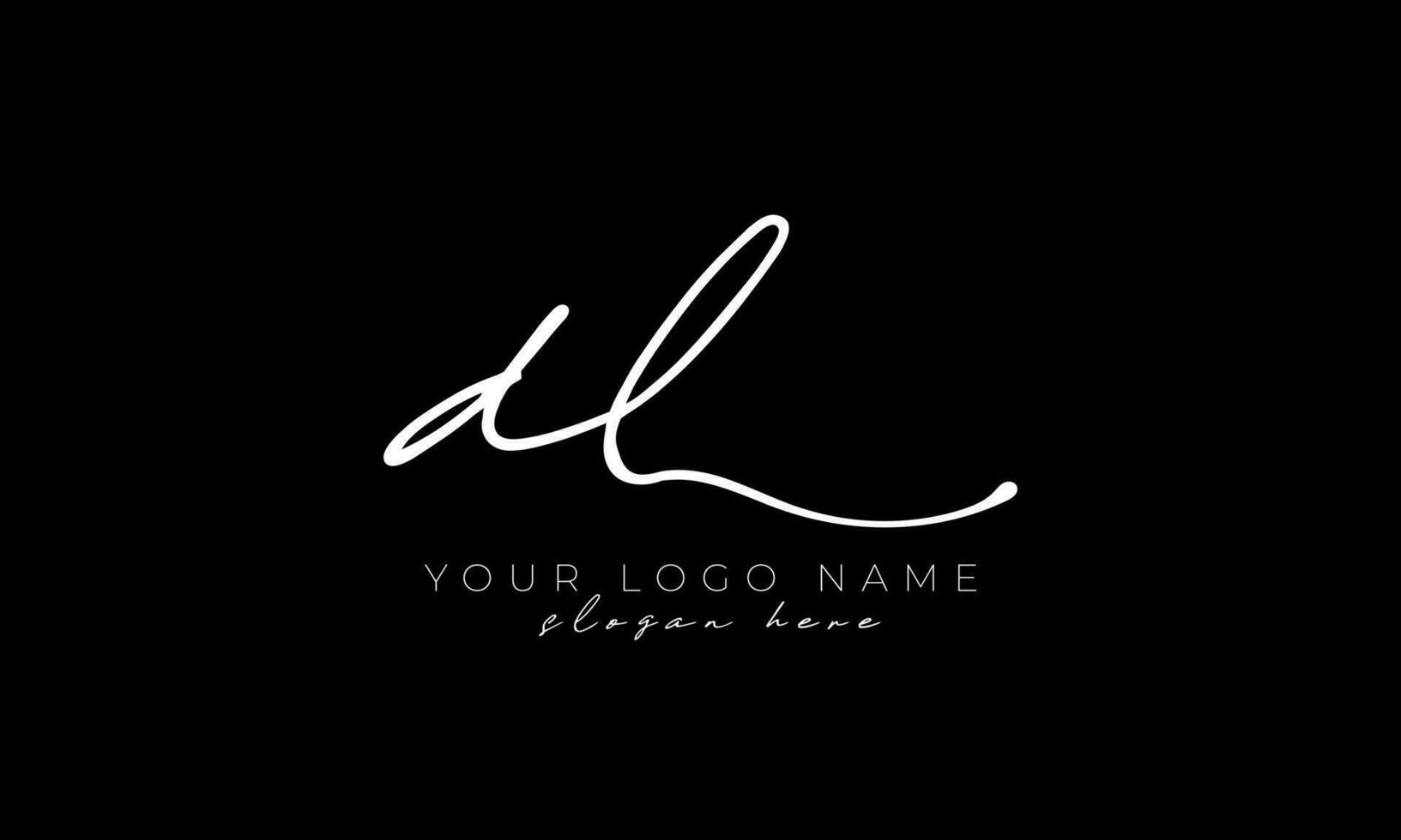 escritura letra dl logo diseño. dl logo diseño gratis vector modelo