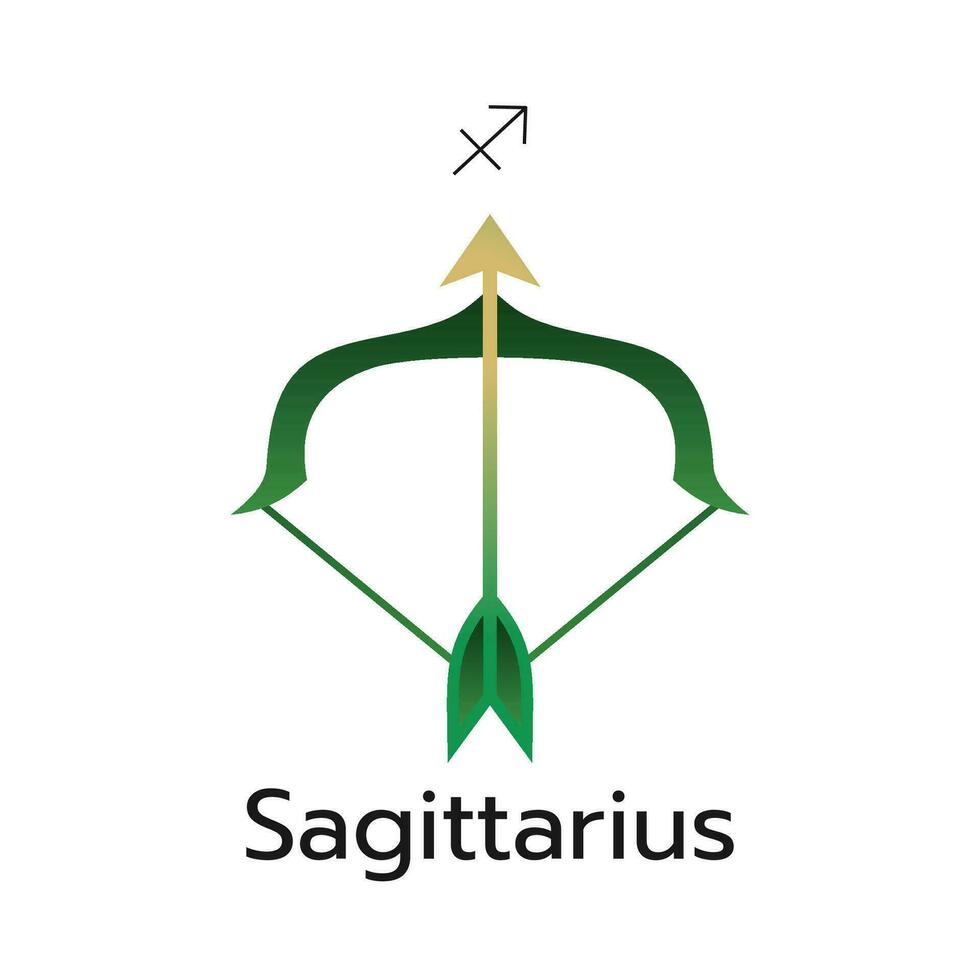 Sagittarius zodiac sign logo icon isolated horoscope symbol vector illustration