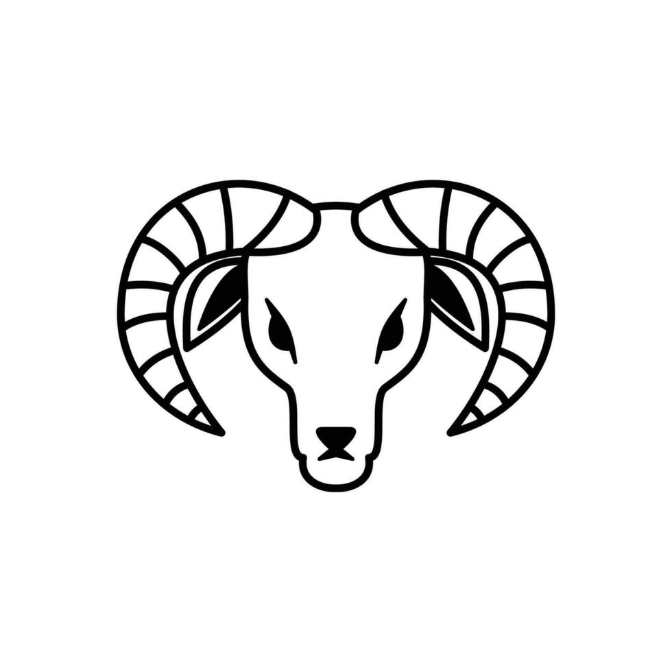 Aries zodíaco firmar logo icono horóscopo símbolo vector ilustración