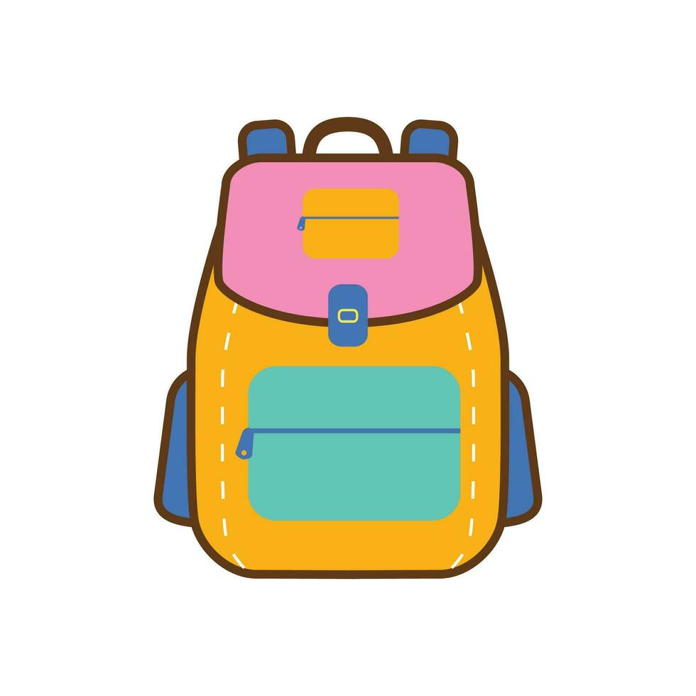 School bag icon cartoon isolated vector illustration