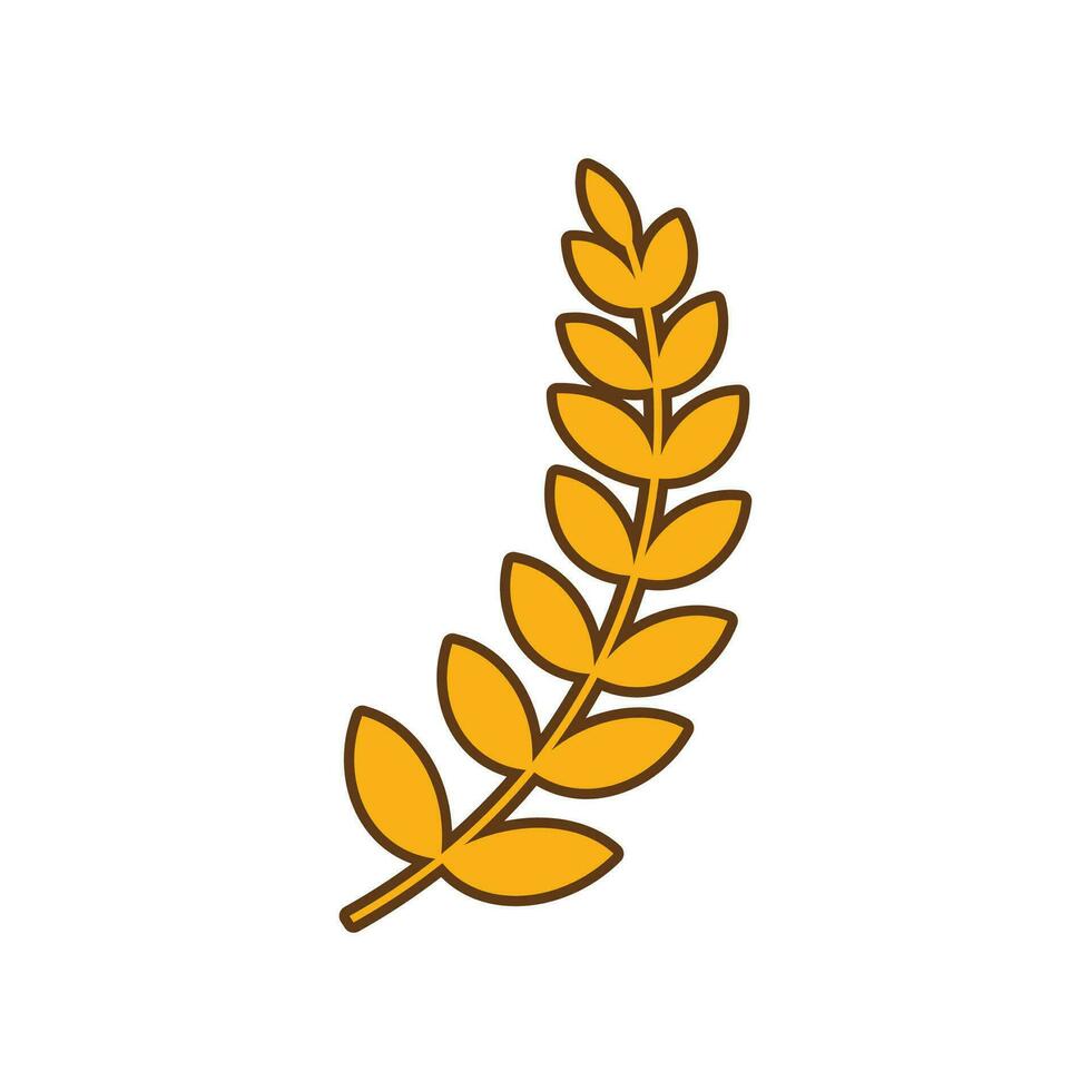 Wheat wreath element icon   vector illustration