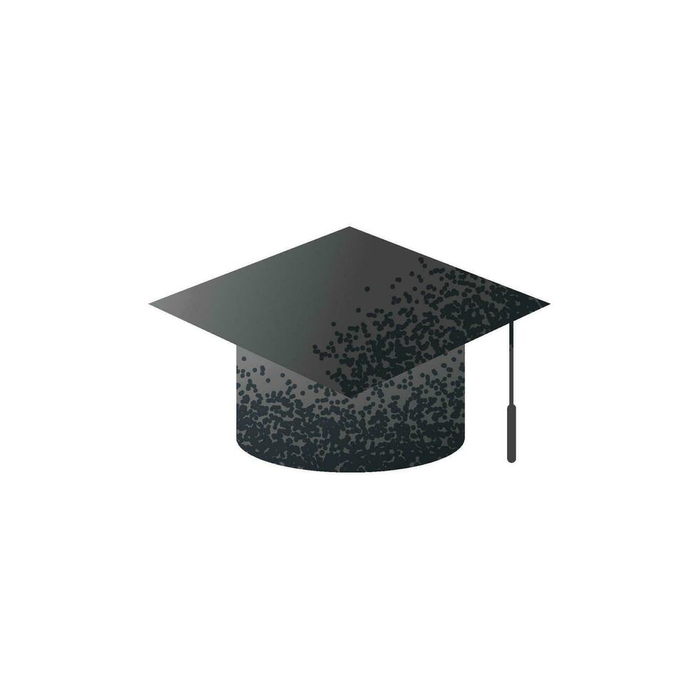 Graduation cap cartoon icon  isolated vector illustration