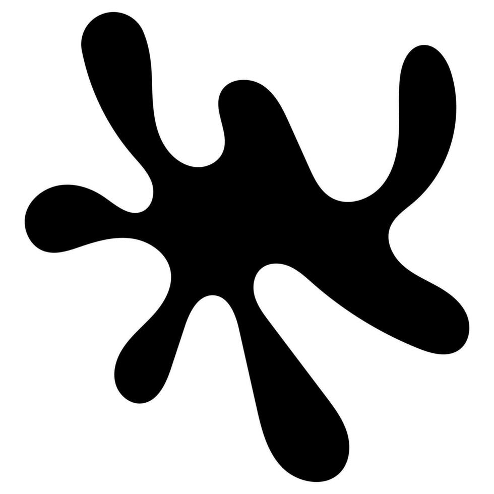 shapeless vector monochromatic blot with smooth edges