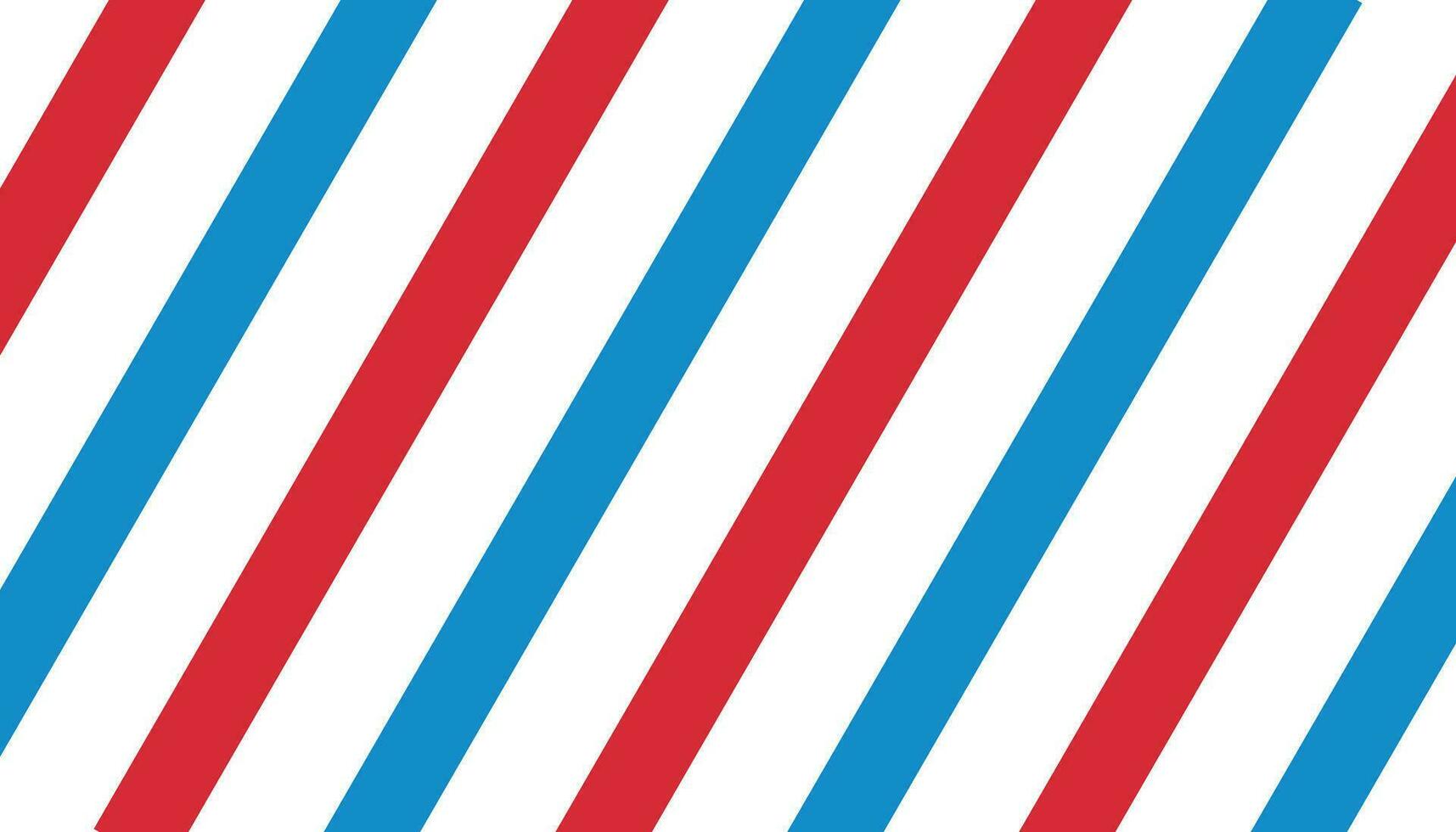 Red, Blue, White diagonal stripes pattern from left to right vector illustration.