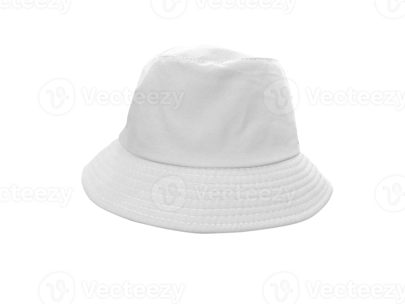 White bucket hat isolated PNG transparent