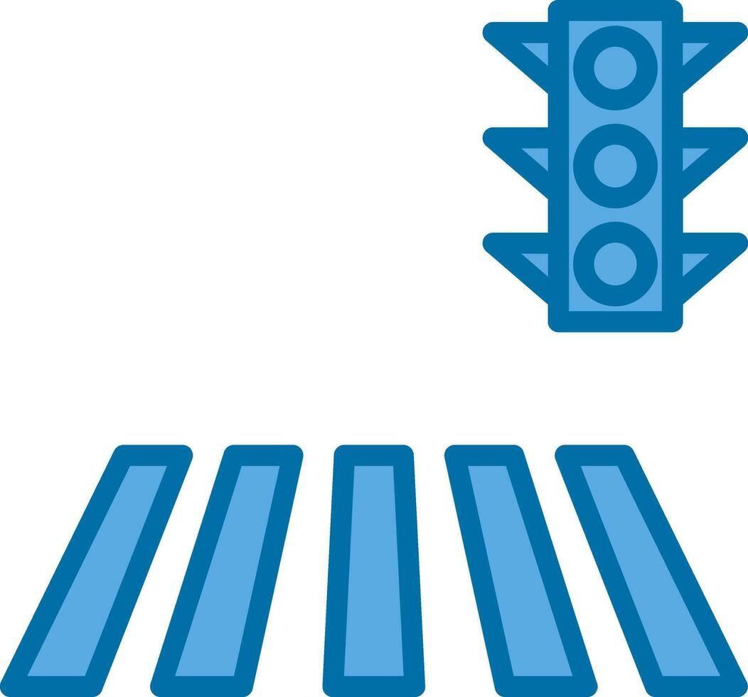 Zebra Crossing Vector Icon Design