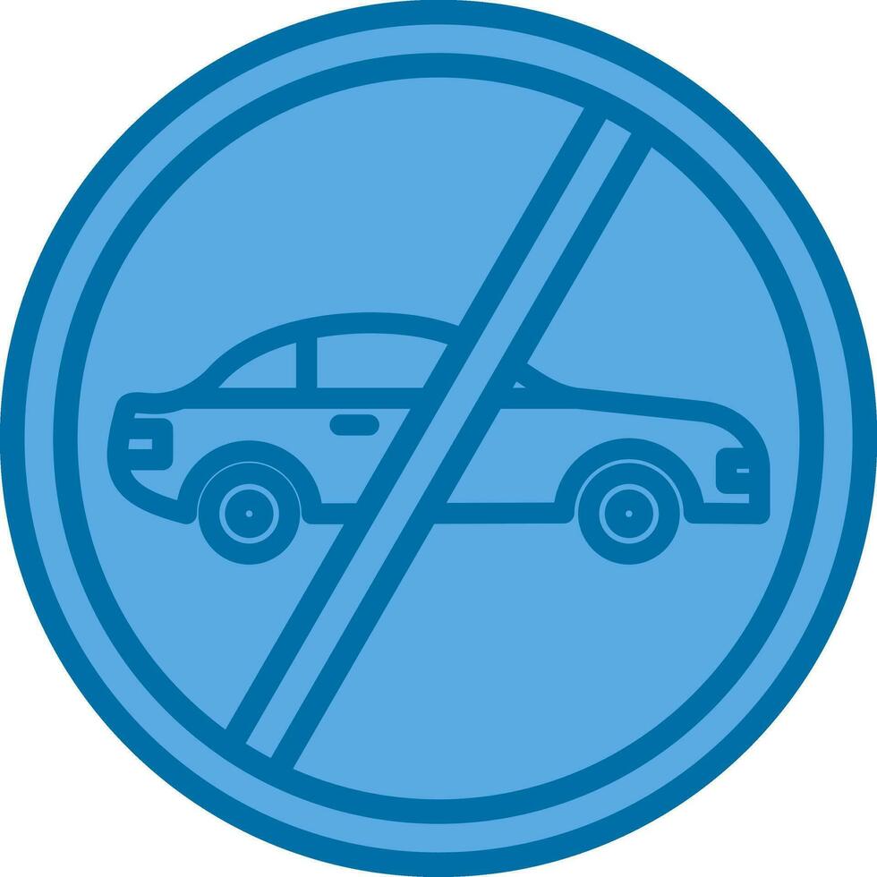 No Overtaking Vector Icon Design